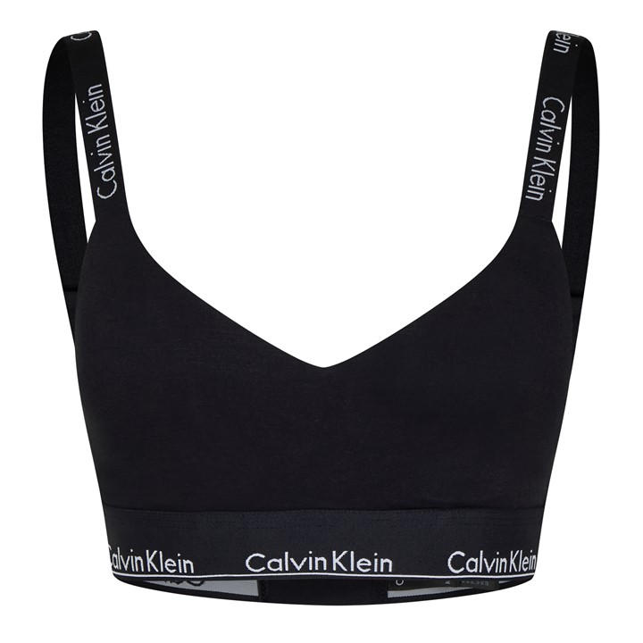 Calvin Klein Women's Black Non Wired Lightly Lined Bralette in Size 10, Sports Direct