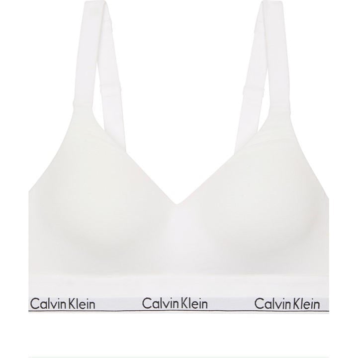 Calvin Klein Women's White Bralette in Size 8, Sports Direct