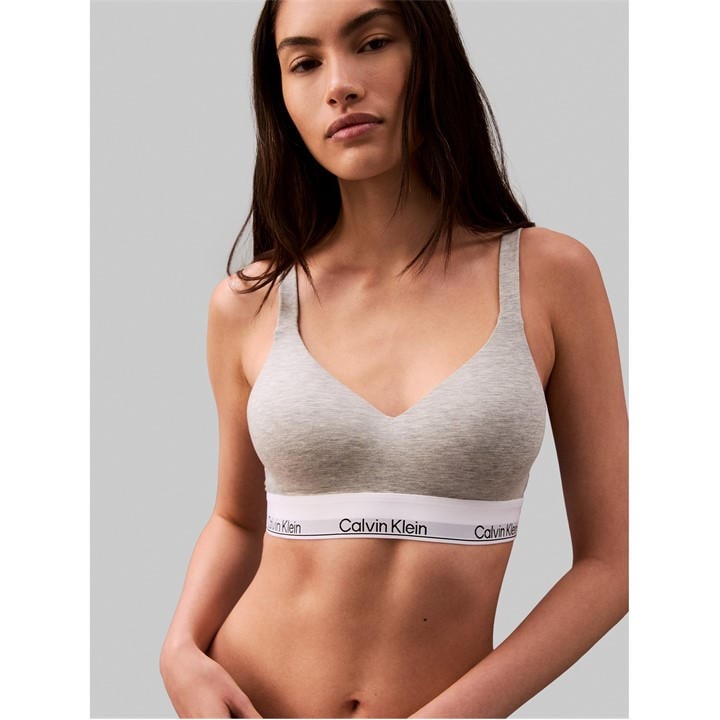 Calvin Klein Women's Grey Bralette in Size 8, Sports Direct
