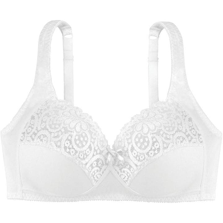 Dorina Women's White Georgina Cotton Wireless Bra in Size 34C, Sports Direct