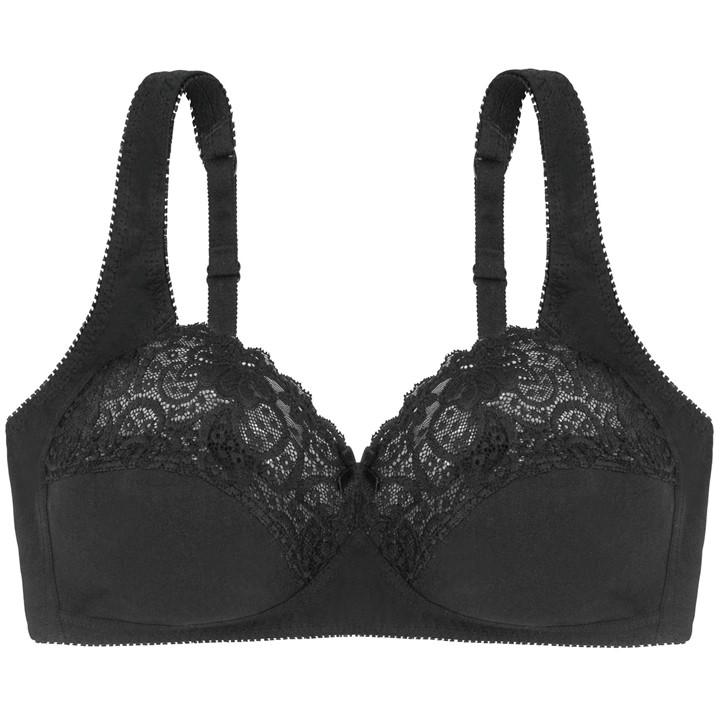 Dorina Women's Black Georgina Cotton Wireless Bra in Size 36D, Sports Direct