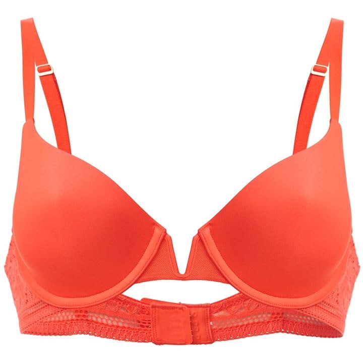 Wolford Women's Red Lightly Lined Demi Bra in Size 34C, Sports Direct