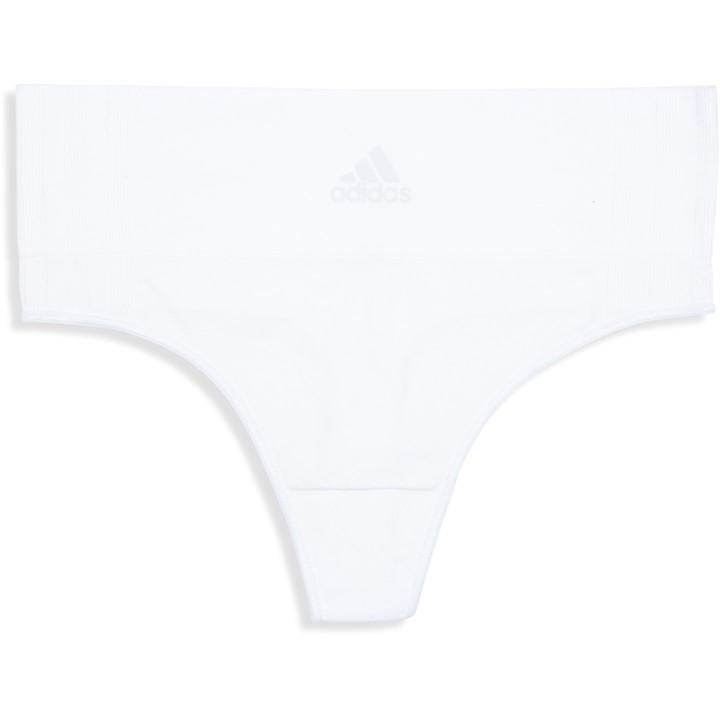 Adidas Women's White Active Seamless Micro Stretch Thong in Size L, Sports Direct