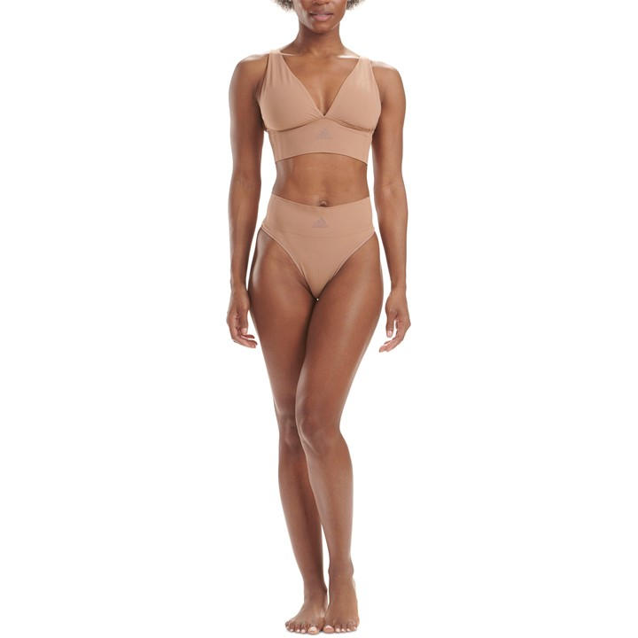 Adidas Women's Brown Active Seamless Micro Stretch Thong in Size 16, Sports Direct