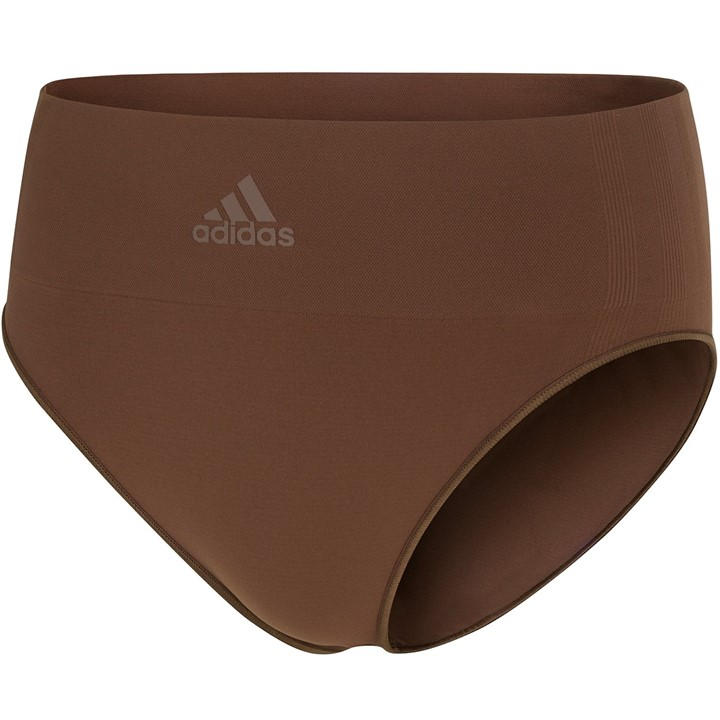 Adidas Women's Brown Active Seamless Micro Stretch High Leg Brief in Size 8, Sports Direct
