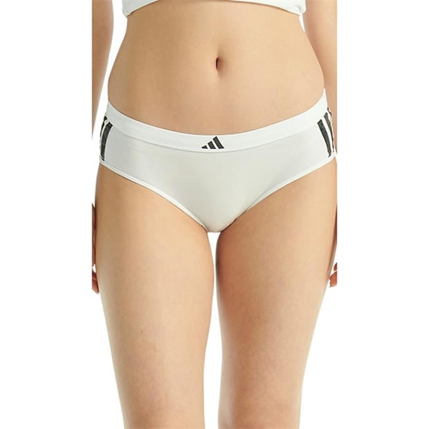 White - adidas - Active Essentials Cotton 3 Stripes Hipster
