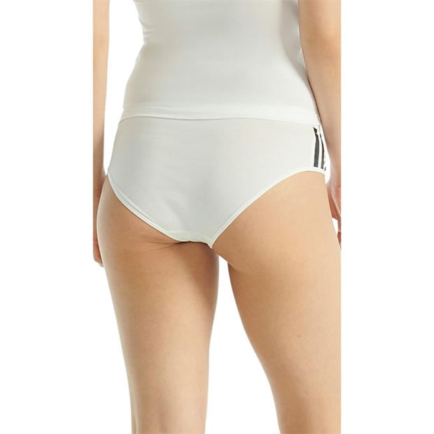 White - adidas - Active Essentials Cotton 3 Stripes Hipster