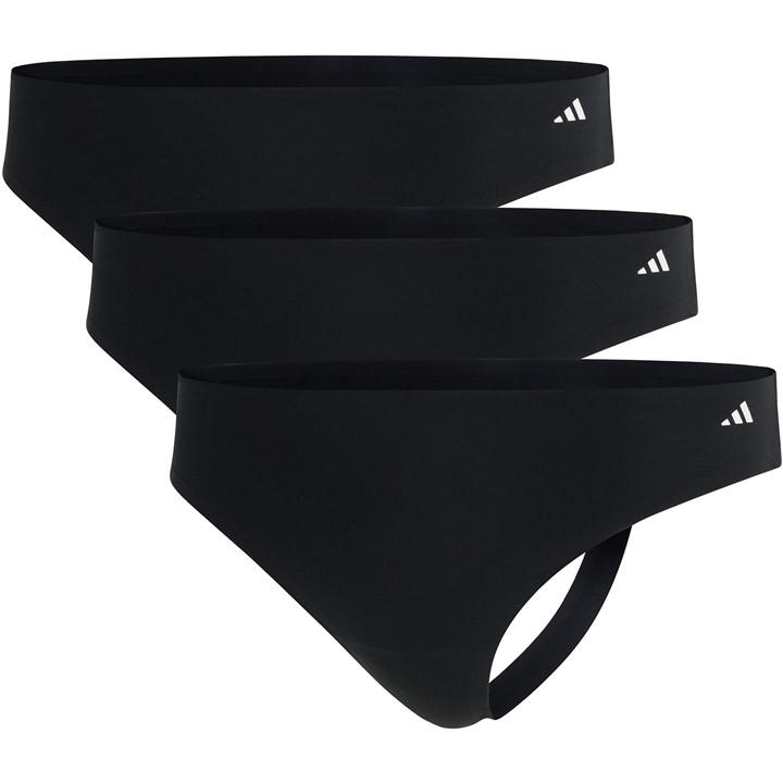 Adidas Women's Black 3 Pack Thongs in Size 8, Sports Direct