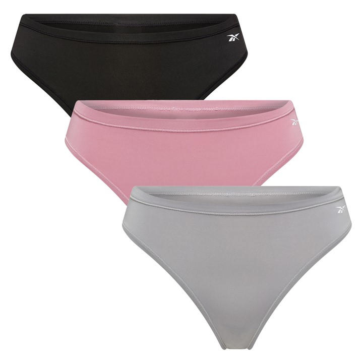 Reebok Women's  3 Pack Thong Agatha in Size 12, Sports Direct
