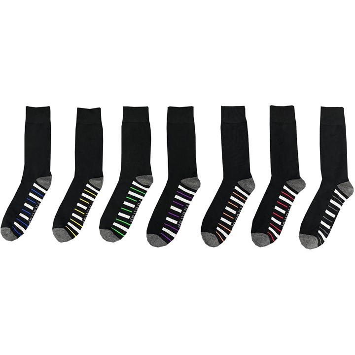 Firetrap Men's  Formal Socks 7 Pack in Size 7 - 11, Sports Direct