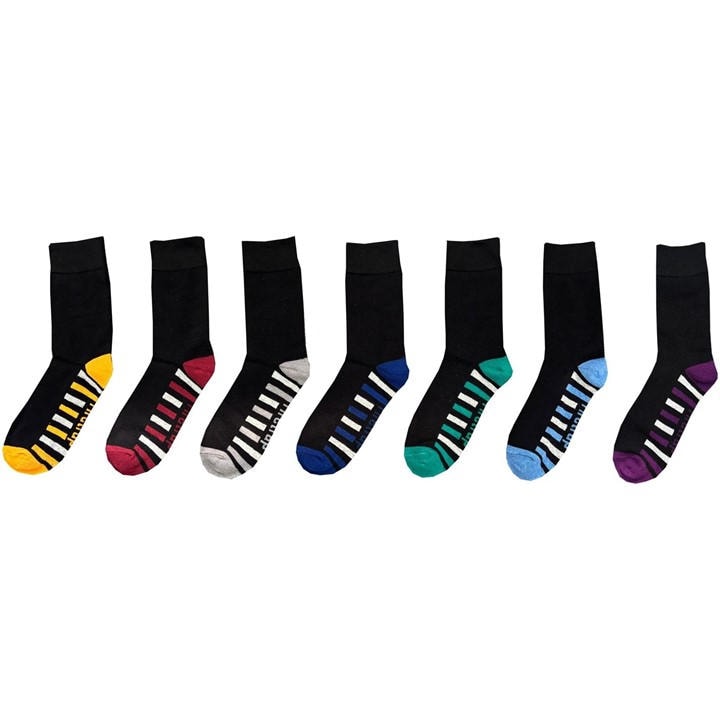Firetrap Men's  Formal Socks 7 Pack in Size 7 - 11, Sports Direct