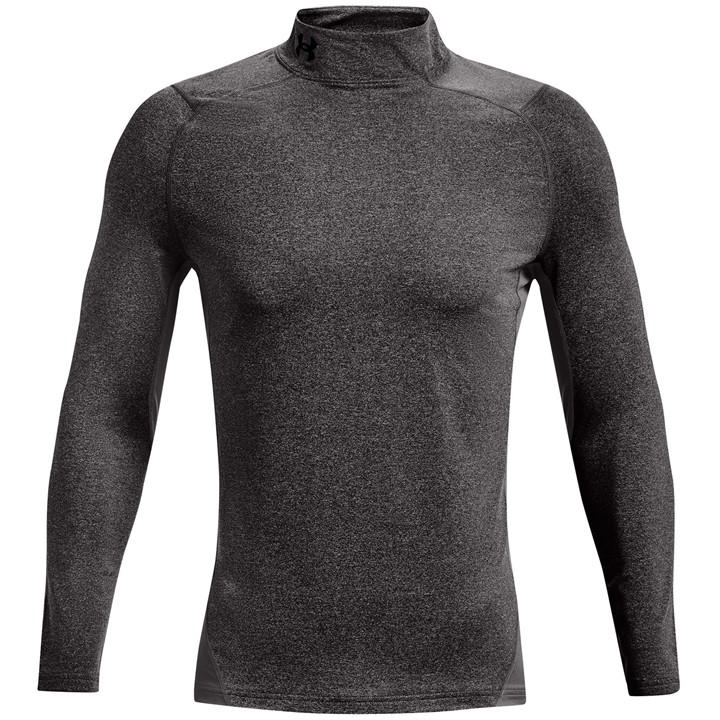Under Armour Men's Grey Fitted Mock Baselayer Top in Size XS, Sports Direct