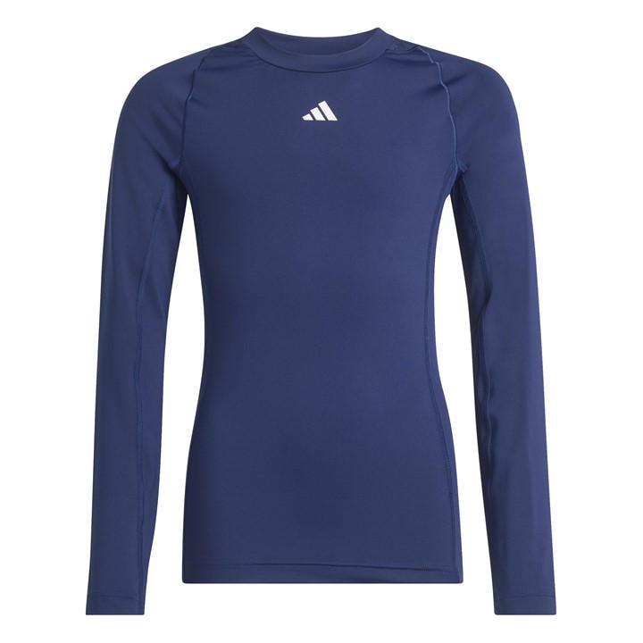Adidas Boys Blue Techfit Aeroready Long Sleeve Top  in Size 9 - 10 Years, Sports Direct