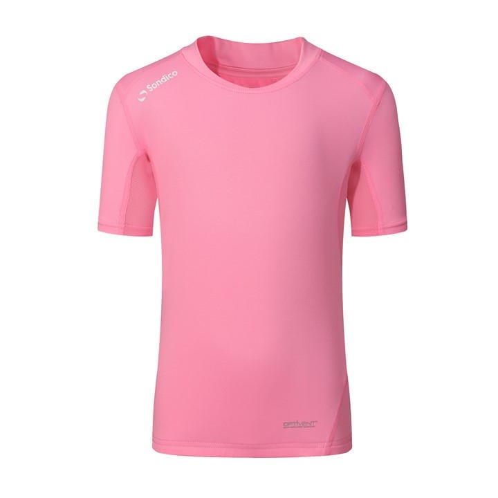 Sondico Girls Pink Core Baselayer Short Sleeves  in Size S, Sports Direct