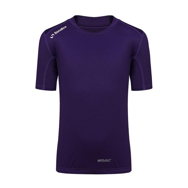 Sondico Girls Purple Core Baselayer Short Sleeves  in Size L, Sports Direct