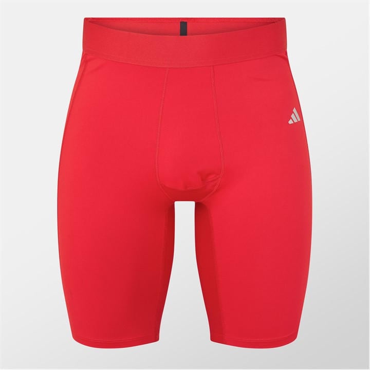 Adidas Men's Red Techfit Aeroready Short Tights in Size XS, Sports Direct