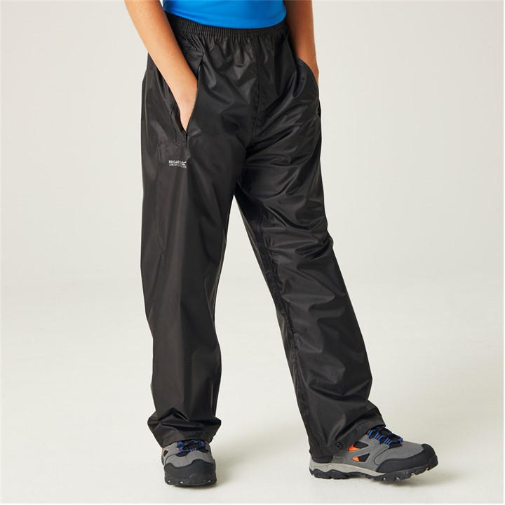 Regatta  Kids Black Kids Stormbreak Waterproof Overtrouser in Size 9 - 10 Years, Sports Direct