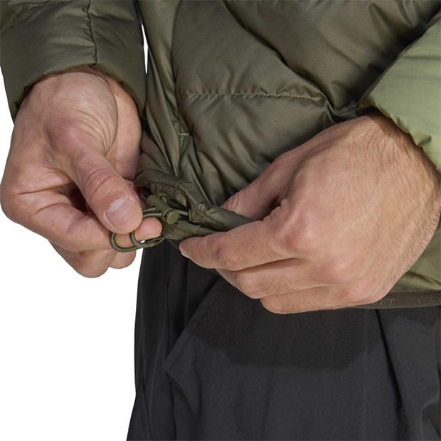 AgvGrnMrl / Bk - adidas - Men's Terrex Mount Down Hooded Full-Zip Jacket