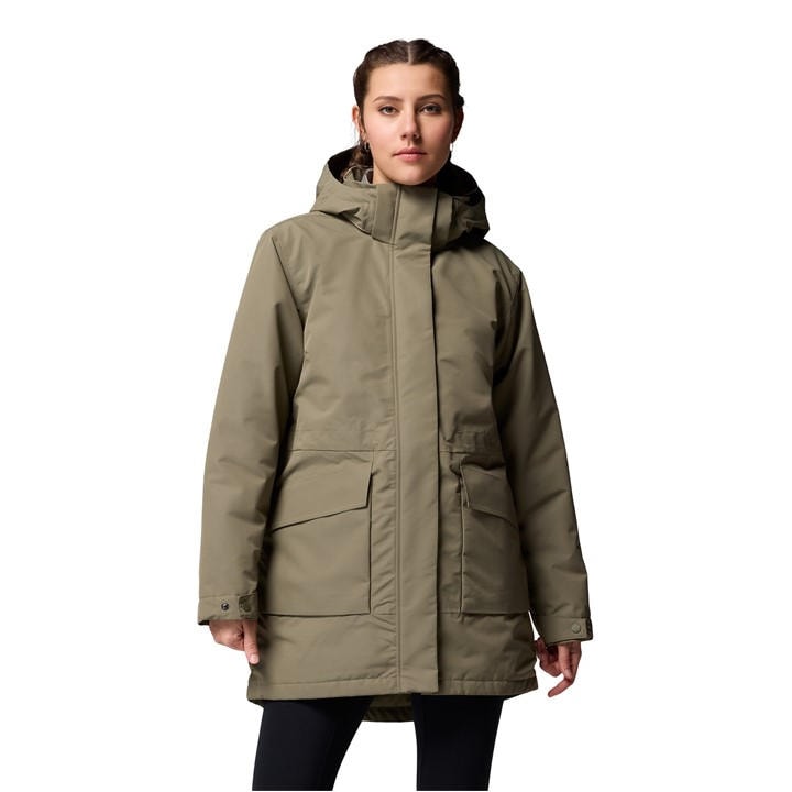 Columbia Women's Green Pulask Waterproof Insulated Parka in Size 14, Sports Direct