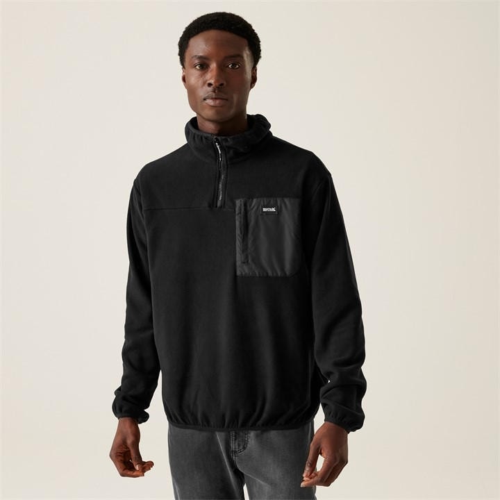 Regatta Men's Black Frankie Quarter Zip Fleece Top 2XL