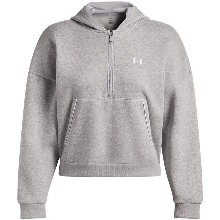 Under Armour Women's Grey Rival Pipe 1/4 Zip Fleece in Size 8, Sports Direct