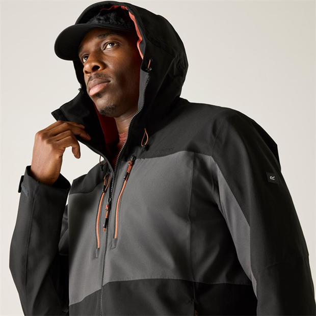 Ash/Blk - Regatta - Men's Maland Waterproof Hooded Jacket