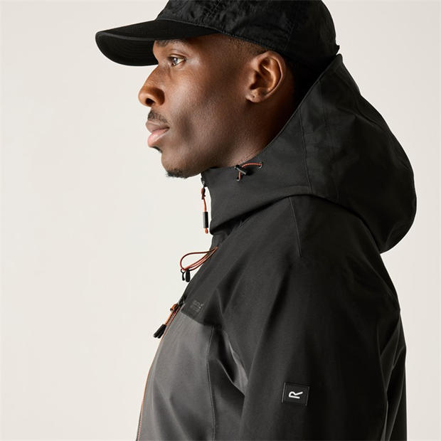 Ash/Blk - Regatta - Men's Maland Waterproof Hooded Jacket