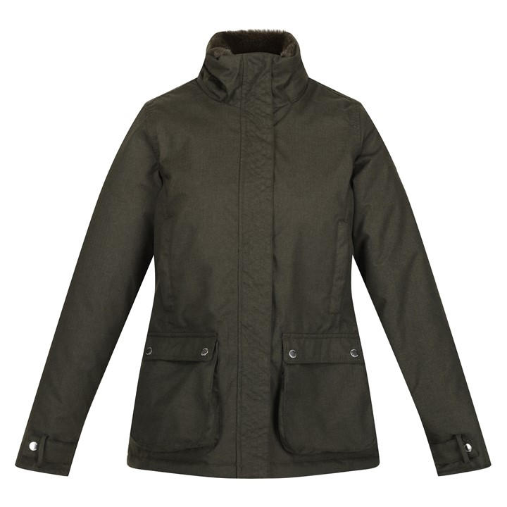 Regatta Women's Green Leighton Waterproof Jacket in Size 8, Sports Direct