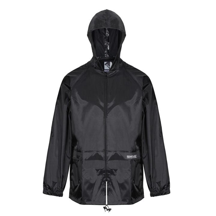 Regatta Men's Black Stormbreaker Hooded Long Sleeve Waterproof Jacket in Size L, Sports Direct