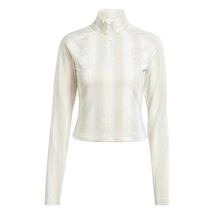 Adidas Women' White Halfzip Grfx in Size S, Sports Direct