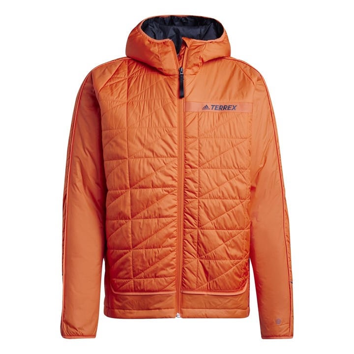 Adidas Men's Orange Quilted Thermal Insulated Puffer Jacket in Size XL, Sports Direct