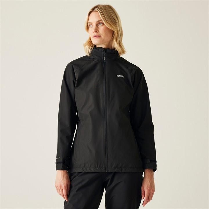 Regatta Women's Black Daysha Ii Isotex 10000 Breathable Long Sleeve Waterproof Jacket in Size 16, Sports Direct