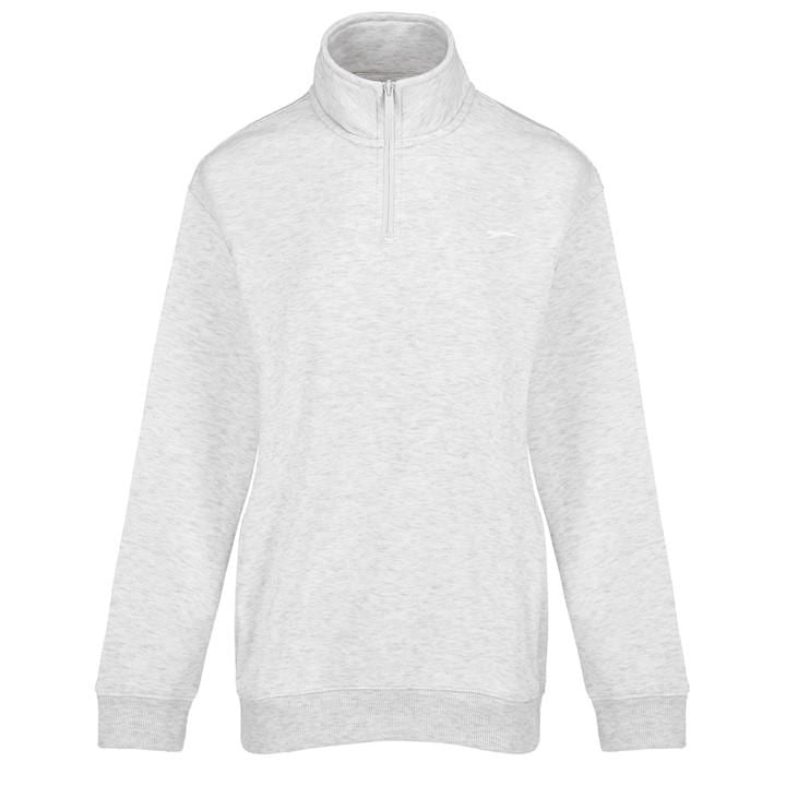 Slazenger Women's Grey Quarter Zip Sweatshirt in Size 10, Sports Direct