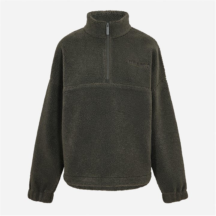 Usa Pro Women's Green Borg Quarter Zip Fleece in Size 8, Sports Direct
