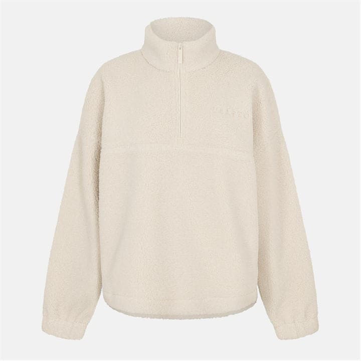Usa Pro Women's Cream Borg Quarter Zip Fleece in Size 12, Sports Direct