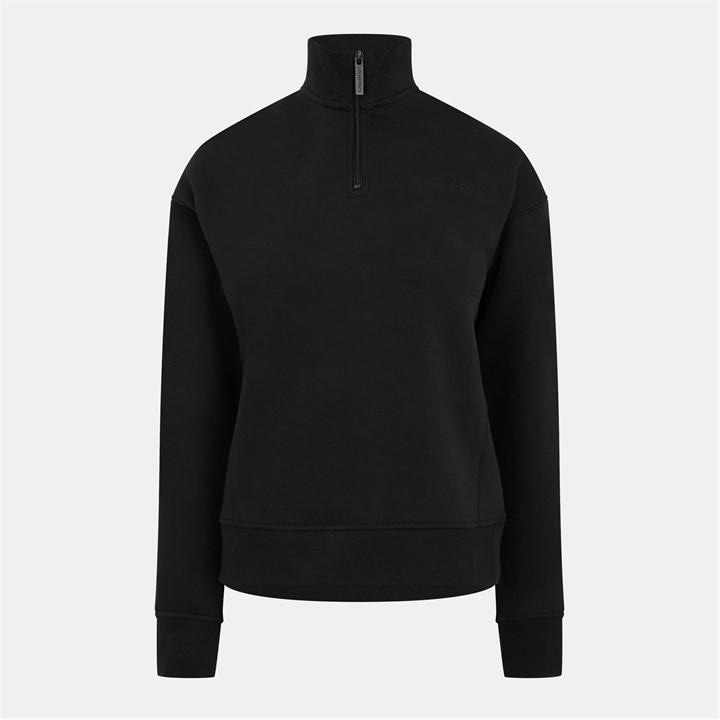Usa Pro Women's Black Quarter Zip Top in Size 8, Sports Direct