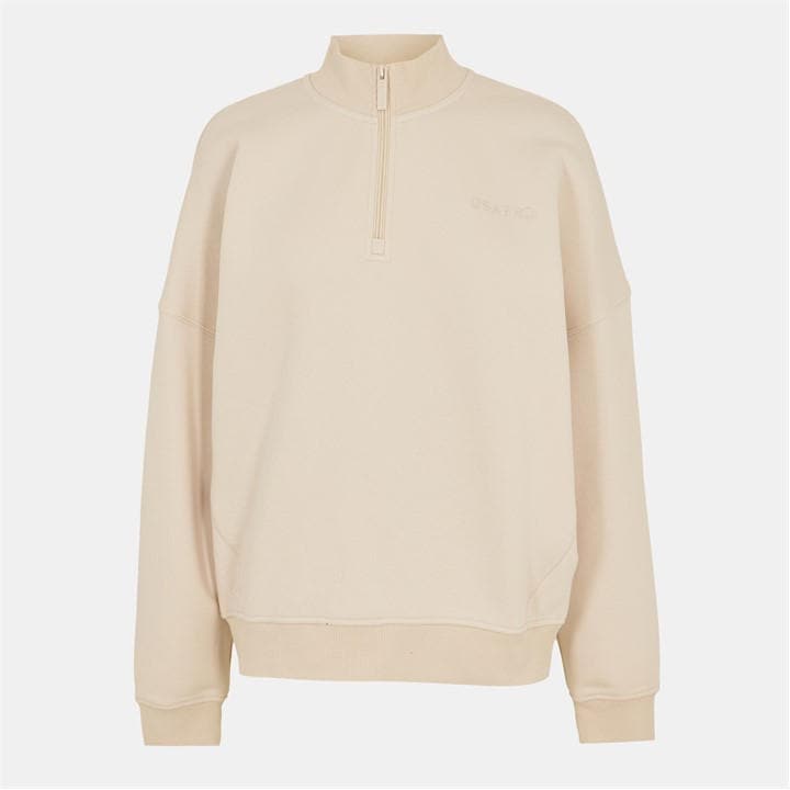 Usa Pro Women's Cream Quarter Zip Top in Size 16, Sports Direct