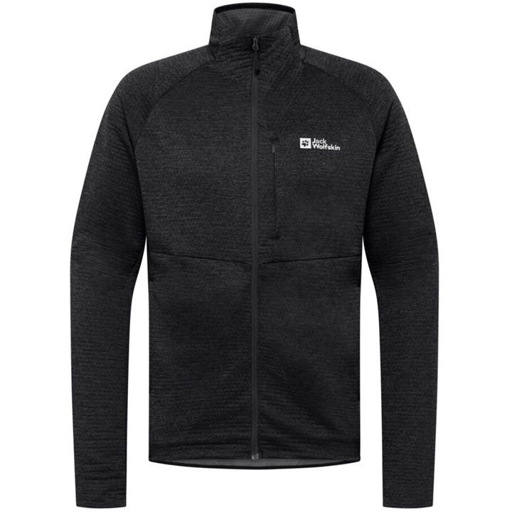 Jack Wolfskin Men's Black Jw Taiga Full Zip Fleece in Size M, Sports Direct