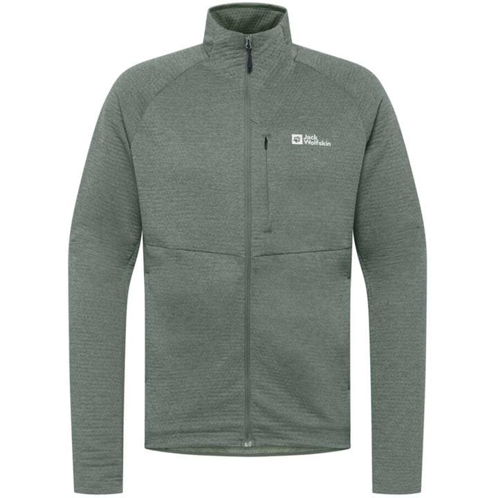 Jack Wolfskin Men's Green Jw Taiga Full Zip Fleece in Size M, Sports Direct