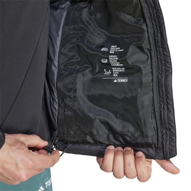 Black - adidas - Men's Terrex Multi Light CLIMAWARM Hooded Down Jacket