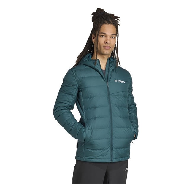Ivy Green - adidas - Men's Terrex Multi Light CLIMAWARM Hooded Down Jacket