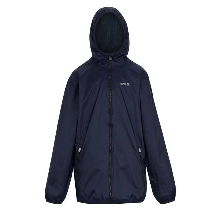 Regatta Boys Blue Kids Lever Ii Packable Reflective Long Sleeve Waterproof Jacket in Size 13 - 14 Years, Sports Direct