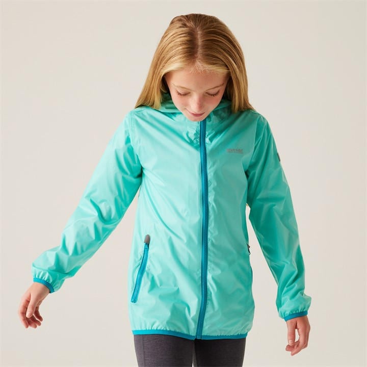 Regatta Boys Blue Kids Lever Ii Packable Reflective Long Sleeve Waterproof Jacket in Size 13 - 14 Years, Sports Direct
