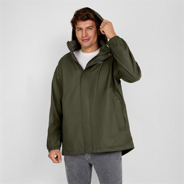 Khaki - Minoti - Men packaway waterproof jacket with hood khaki