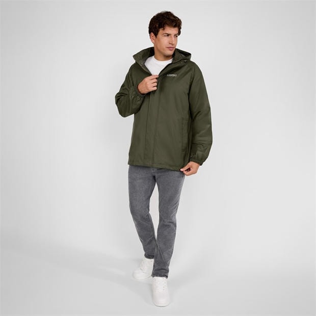 Khaki - Minoti - Men packaway waterproof jacket with hood khaki