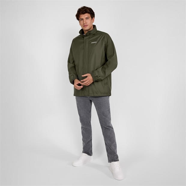 Khaki - Minoti - Men packaway waterproof jacket with hood khaki