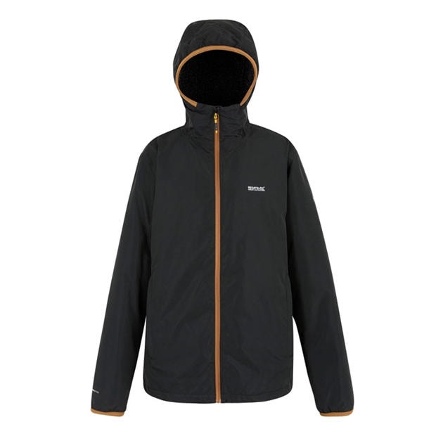 Black - Regatta - Men's Caspen Isotex 10000 Breathable Waterproof Long Sleeve Full Zip Waterproof Jacket