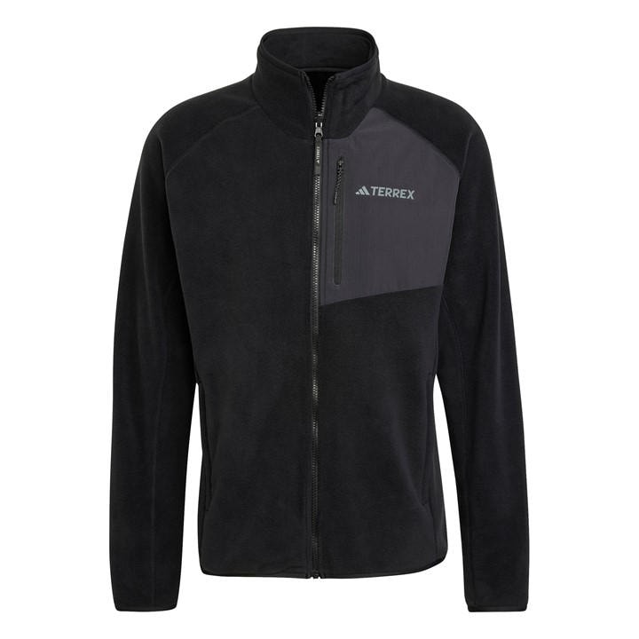 Adidas Men's Black Mountain Full Zip Fleece Jacket in Size XS, Sports Direct