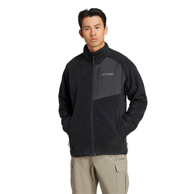 Black - adidas - Men's Mountain Full Zip Fleece Jacket