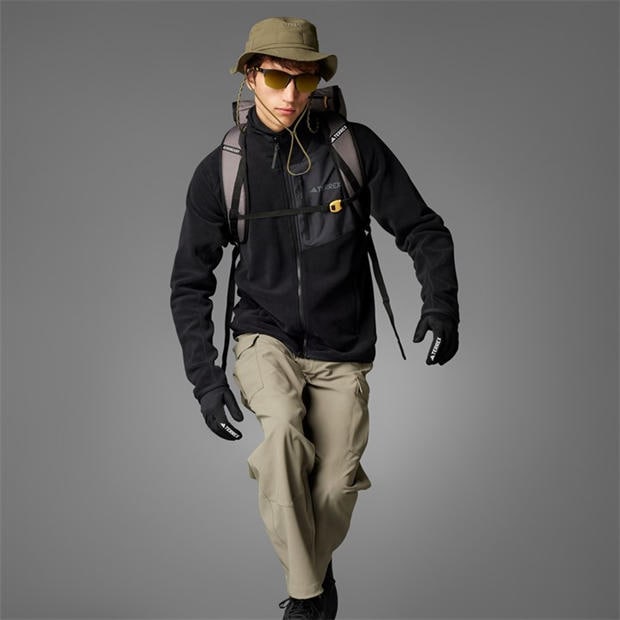 Black - adidas - Men's Mountain Full Zip Fleece Jacket
